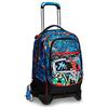 SJ GANG STYLE JAM GANG Trolley Scuola SJ Jack 3 Ruote - Wondrous Boy Bambino - Blu - Zaino Sganciabile - Doppio Uso