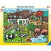 Ravensburger Puzzle per bambini Ravensburger - 06618 famiglie di animali - puzzle a cornice per bambini dai 4 anni in su, con 33 pezzi
