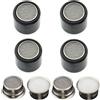 PANDARAZZI F22 Aeratore Rubinetto, 4 Pcs Rompigetto Rubinetto Cucina con 4 Inserisci Aeratori, Filtri Rubinetti Lavandino con Risparmio Idrico, Areatore x Rubinetti Nero (F22)
