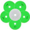 QUEFORET Dischi Diamantati per Lucidatura Grana 50-6 Pezzi Tamponi Lucidatura 100mm per Lucidatura Granito Marmo Quarzo Pietra a Umido, per Smerigliatrici Angolari