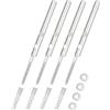 QWORK® set di 4 reggimensola a parete invisibili Ø12x120mm, supporto mensola in acciaio con rondelle e tasselli muro - portata 20kg