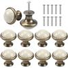 AvoDovA 10PCS Ceramica Pomelli per Porta, 33MM Vintage Pomolo per Maniglia, Manopole per Mobili da Cucina Pomelli per Mobili, Maniglia per Armadietto, Pomelli Per Cassetti Cucina Armadio Antichi