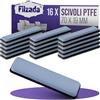 Filzada® 16x Piedini per mobili autoadesivo in Teflon - 70 x 19 mm (quadrato) - Scivoli per mobili professionali/scivoli per tappeti in PTFE (Teflon)