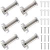 Luabue 6 Pezzi Ganci in Acciaio Inox Ganci Appendiabiti Appendino da Muro Porta Accappatoio Portasciugamani Ganci da Parete per Cappotto Accappatoio Asciugamano Cappello Ombrello