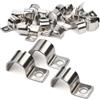 XoeLLe 20 Pezzi Fascette Metalliche, Fascette Stringitubo di Fissaggio, Fascetta Stringitubo per Cavi e Tubi, Piccola Morsetti per Tubi, Fascette Metalliche Stringitubo, Fermacavi in Acciaio Ø 16-17mm