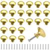 oupados 25 Pezzi Pomelli Solidi da 30mm per Ante di Armadi Pomelli per Armadi Pomelli per Cassetti Oro con Viti Adatti per Armadi Guardaroba Cassetti