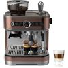 Philips Barista Brew Macchina per caffè espresso semiautomatica - Pulsante per espresso singolo, doppio e Americano, doppio contenitore di caffè in grani da 280 g, cappuccino in metallo (PSA3228/41)