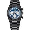TAYSHILEY Orologi da uomo al quarzo, in acciaio inox, impermeabili, cronografo, orologi da polso per uomini, orologi da polso di lusso per affari, sport, con data automatica, BY5204 Nero blu scuro,