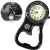 WUIOWPPIC Moschettone Orologio Luminoso Clip su Orologio al Quarzo Bus, Nero