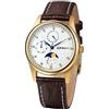 BERNY Orologi Multifunzione per Donna Impermeabili Orologi Donna con Cinturino In Vera Pelle Moda Donna Sub-dail con Calendario Moon Phase