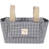 Walking Mum. Borsa organizer I Love Vichy. Borsa per passeggino. Manici corti per il fissaggio al carrello. Colore: nero. Dimensioni: 31 x 17 x 12 cm.