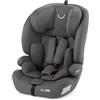 Nurse Grip Seggiolino auto i-Size, 76-150 cm, 2-12 anni, installazione con cintura di sicurezza, 9 posizioni, seggiolino auto senza Isofix, grigio