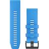 Garmin Cinturino Originale serie fēnix 5X, 6X, 7X, quatix 5X, 6X, 7X, Enduro, Descent Mk1, Mk2 o tactix 7, 26mm, QuickFit, Silicone, Cyan Blue