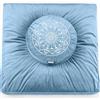 Hihealer Zabuton - Set di cuscino per meditazione e tappeti, grande zafu e tappetino per meditazione, per uomini e donne, ideale per yoga, relax e piena coscienza (grigio, 40 x 40 x 13 cm e 80 x 80 x