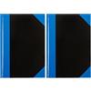 Idena 10094 - Quaderno DIN A6, 96 fogli, 70 g/m², rigato, copertina rigida, blu/nero, 1 pz. (Confezione da 2)