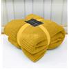 GC GAVENO CAVAILIA LJ Popcorn Coperta in pile per divano e letto, a nido d'ape, lussuosa, super morbida e calda (color ocra, king size, 200 x 240 cm)