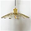 Mengjay Interna E27 Plafoniera Lampadario, Mount lluminazione pendente Vintage Industriale Soffitto Luce, Lampada a Sospensione in metallo ferro per corridoio, portico, camera da letto caffè (oro)