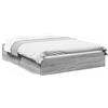 Festnight Letto 120x190 con Cassetti, Letto Singolo con Contenitore 120x190 cm, Giroletto Matrimoniale, Struttura Letto in Legno Multistrato Grigio Sonoma 120x190 cm