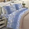 BANZAII TEXTILE INNOVATOR ONLINE Banzaii Completo Lenzuola Invernale Felpate in Flanella Anti-Pilling 100% Cotone Maxi (per Materasso 180 cm, Altezza Fino a 35 cm) Dalila Blu