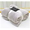 GC GAVENO CAVAILIA LJ Popcorn Coperta in pile per divano e letto, a nido d'ape, lussuosa, super morbida e calda (argento, king size, 200 x 240 cm)