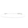 Eloboe essence Bracciale quarzo bianco pietra naturale argento 925 spessore 2 mm regolabile da 16 cm a 19 cm