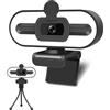 GKEAPZA Webcam con microfono ad anello - Streaming Web Camera 1080P Full HD Pro Camera per PC Mac Laptop Desktop USB Computer Webcam con copertura privacy e treppiede per Zoom Meeting
