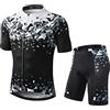 INBIKE Completo Ciclismo Estivo Abbigliamento Ciclismo Manica Corta Tuta Ciclismo Uomo Pantaloncini in Gel 3D