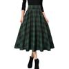 MGizo DtiSpectrum Gonne Midi a Quadri da Donna - Gonna Svasata a Pieghe a Trapezio con Vita Alta, Lunghezza al Ginocchio, in Tartan Vintage con Elastico in Vita