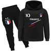 Xpialong Jogging Tuta calcio Francia 2 stelle Bambino felpa con cappuccio ragazze primavera ragazzi, 01 set, 12-13 Anni