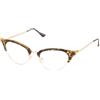 KISS EXPLOSIVE Occhiali da Vista Donna - Montatura Cat Eye in Metallo Dorato e Policarbonato Nero - Design Elegante con Dettagli Raffinati - Stile Sofisticato per Look Chic e Glamour