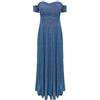 Cocila Abito+per+Cerimonia+Donna Abiti Lunghi di Cotone Prendisole Curvy Donna Vestito Rosso E Bianco Donna Abiti+Damigelle+Matrimonio Offerte Prime 11 E 12 Ottobre (Sky Blue, S)