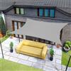 Sunnylaxx 4x6m Grigio Tenda a Vela Rettangolare, Impermeabile Vele Parasole Protezione UV per Esterno, Giardino e Terrazza, Piscina