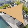 HENG FENG Tenda a Vela Impermeabile Triangolare 5x5x5m Vela Ombreggiante Parasole Protezione Raggi UV per Esterno Giardino terrazza Colore Sabbia