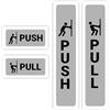 Conjured Due Coppie (4 Pezzi) Cartelli Push Pull Autoadesivi per Porte per Locali Commerciali (Confezione da 4 Formati Misti) / Cartelli Push And Pull in Vinile Lucido per Porte/Rimovibili e Pulibili