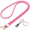 Vicloon Cordino Da Collo, Laccetti Porta Badge, Cordino Porta Badge Cordino Laccio Da Collo Con Portachiavi in Metallo Cordini Staccabili per Chiavi Porta Badge Identificativo Telefono (Rosa lungo)