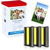 Foiset Sostituire Per Canon Selphy CP 1500 CP1300 Carta Fotografica KP-108IN 3115B001(AA) Cartuccia e Carta, Compatibile con Canon Selphy CP1500 CP1300 CP1200 CP910, 3 Cartucce d'inchiostro con 108 carte
