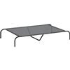 vidaXL Cuccia per Cani Rialzata Grigia 130x80x20cm Textilene e Acciaio, Letto per Cani rialzato, Letto per Cani da Esterno, Letto per Cani rinfrescante