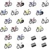 Evemodel 20 pezzi modello scala H0 1:87 modello biciclette con rastrelliere di parcheggio stili casuali