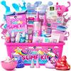Original Stationery Kit Unicorno, Tutto Ciò Che Serve Bambina 10-12 Anni, Realizza Soffice e Glow in The Dark a Tema per Fare lo Slime Magico