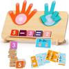 Capgoost Giocattoli di Matematica in Legno, Giochi Montessori, Giochi Matematici per Imparare a Contare, Addizione e Sottrazione, Apprendimento dei Numeri, Giocattolo Educativo Regalo per 3-6 Anni Bambini