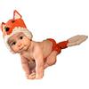 Dtailz Fox, Newborn Baby Girl Boy Crochet Knit Costume Photo Photography Prop Hats Outfits (Fox)