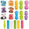 GmwyCzV 15 Pezzi Plastilina Giocattoli per Bambini, Animali Foresta Plastilina, Plastilina Accessori per Impastare, Kit Argilla Plastilina Colorata, Giochi Creativi per Bambini e Bambine 3 4 5 Anni