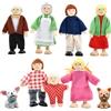 gotyou Famiglia di Bambole di Legno Set, Casa delle bambole persone famiglia, Casa delle Bambole Famiglia Bambole, Dollhouse Famiglia Persone Figure,per casa delle bambole, idea regalo