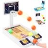 TTDCQQID Giocattoli da Basket per Bambini, Tabletop Basketball per Bambini, Dito Tiro Pallacanestro Desktop Gioco, del Dito Gioco da Tavolo, Giocattoli per Desktop, Regalino Festa Compleanno Bimbi (Bianco)