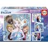 Educa - Puzzle Frozen | 4in1 Puzzle Progressivo 12/16/20/25 pezzi | Elsa, Anna, Disney Frozen | dai 3 anni (19735)
