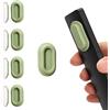 WALLFID Supporto da Parete per Telecomandi Magnetico in Silicone, 4 Pacco - Organizer da Parete compatibile con Telecomandi Curvi (Verde matcha 4 Pack)