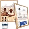 CABBEL confezione doppia (set di 2) cornice 40x50 cm, Rovere, robusta cornice in legno MDF, plexiglass infrangibile,