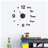 通用 Orologio da Parete Adesivo Silenzioso,Orologi da Parete 3D Orologio da Parete in Acrilico Digita Moderno Grande Orologio da Parete 3D,per Casa Ufficio,Camera da Letto Decorazione(Nero)
