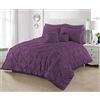 SeventhStitch Copripiumino con decorazioni in rilievo con federe per cucini, 100% percalle di cotone, per letto singolo, matrimoniale, king e super king