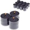 Candelo Set di 24 luci profumate Ambiente - Candela profumata Black Rose - Tealight in custodia in plastica 3,8 x 1,7 cm - durata 4 ore - lumini nero